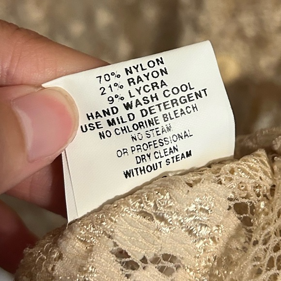 Vintage Cream Lace Long Sleeve Button Down Blouse - M - Picture 4 of 5